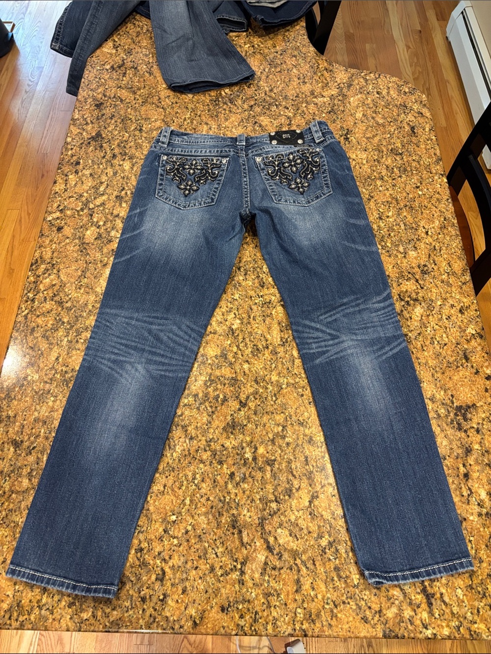 Miss Me Women's Skinny Jeans in Medium Blue Denim